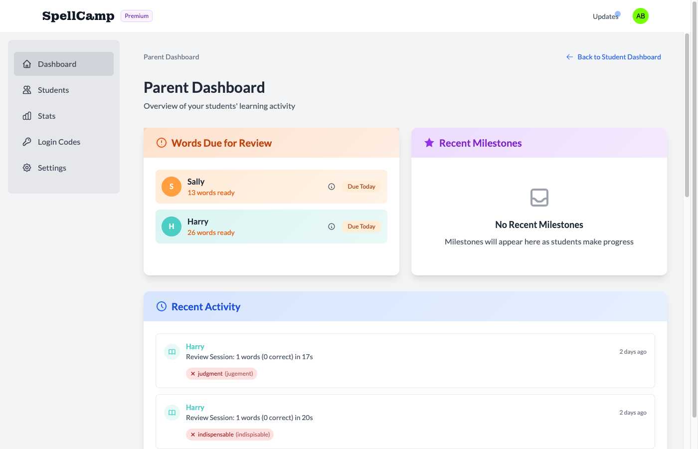 SpellCamp's Back to School Update